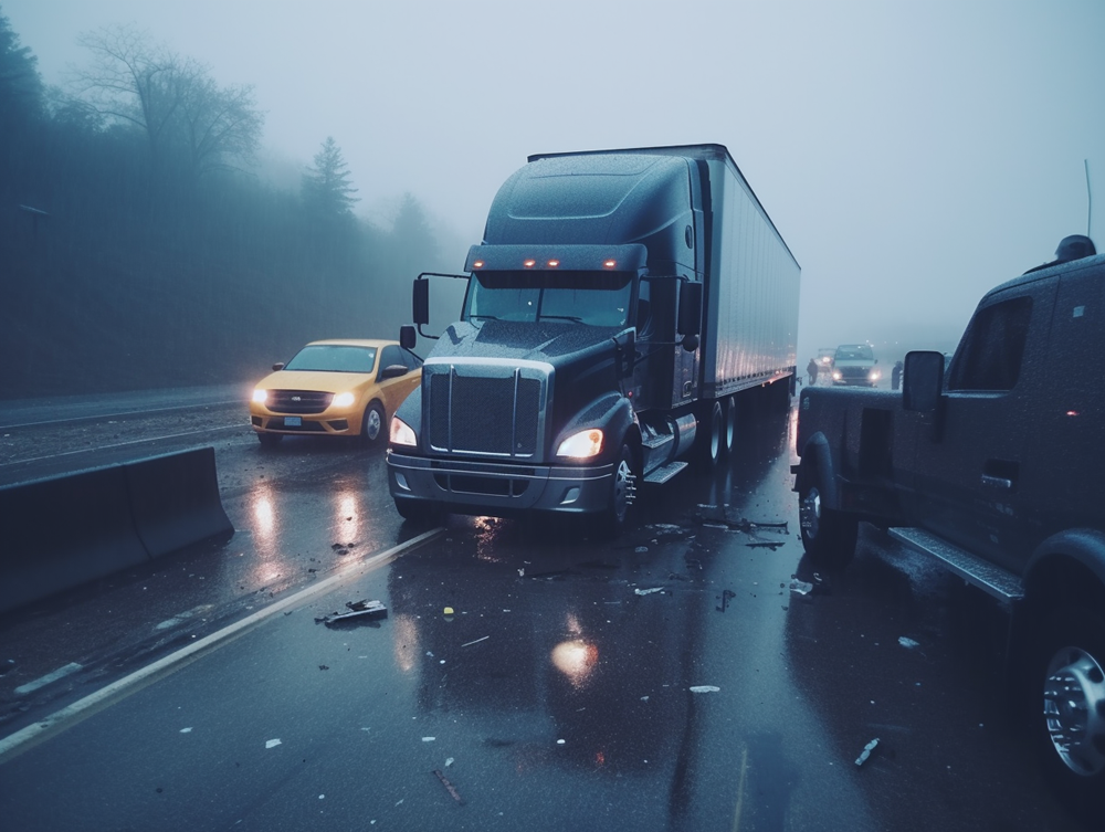 Whittier, CA – 3-Vehicle Truck Accident on 605 Fwy near Peck Rd